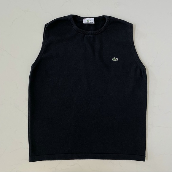 LACOSTE Vintage Cotton Sweater Vest, 40 - Picture 2 of 7